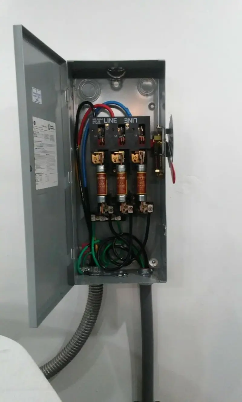 Three-phase disconnect switch installed for Electrical Wiring & Rewiring in Union